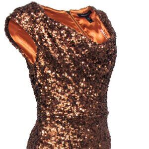 French Connection Bronze Sequin Dress Size 4